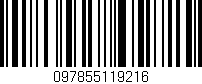Código de barras (EAN, GTIN, SKU, ISBN): '097855119216'