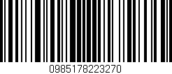 Código de barras (EAN, GTIN, SKU, ISBN): '0985178223270'