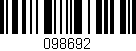 Código de barras (EAN, GTIN, SKU, ISBN): '098692'