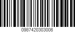 Código de barras (EAN, GTIN, SKU, ISBN): '0987420303006'