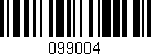 Código de barras (EAN, GTIN, SKU, ISBN): '099004'