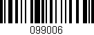 Código de barras (EAN, GTIN, SKU, ISBN): '099006'