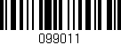 Código de barras (EAN, GTIN, SKU, ISBN): '099011'