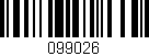 Código de barras (EAN, GTIN, SKU, ISBN): '099026'