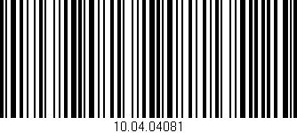 Código de barras (EAN, GTIN, SKU, ISBN): '10.04.04081'