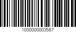 Código de barras (EAN, GTIN, SKU, ISBN): '1000000003567'