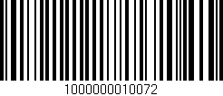 Código de barras (EAN, GTIN, SKU, ISBN): '1000000010072'