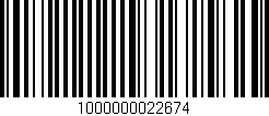 Código de barras (EAN, GTIN, SKU, ISBN): '1000000022674'