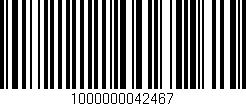 Código de barras (EAN, GTIN, SKU, ISBN): '1000000042467'