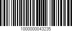 Código de barras (EAN, GTIN, SKU, ISBN): '1000000043235'