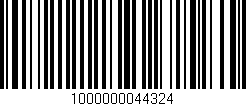 Código de barras (EAN, GTIN, SKU, ISBN): '1000000044324'