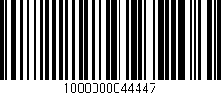 Código de barras (EAN, GTIN, SKU, ISBN): '1000000044447'