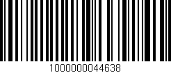 Código de barras (EAN, GTIN, SKU, ISBN): '1000000044638'