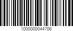 Código de barras (EAN, GTIN, SKU, ISBN): '1000000044706'