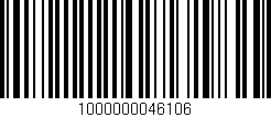 Código de barras (EAN, GTIN, SKU, ISBN): '1000000046106'