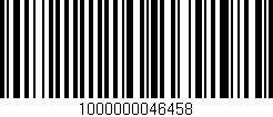 Código de barras (EAN, GTIN, SKU, ISBN): '1000000046458'