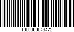 Código de barras (EAN, GTIN, SKU, ISBN): '1000000046472'