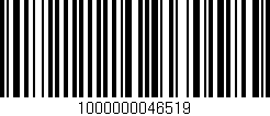 Código de barras (EAN, GTIN, SKU, ISBN): '1000000046519'