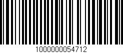 Código de barras (EAN, GTIN, SKU, ISBN): '1000000054712'