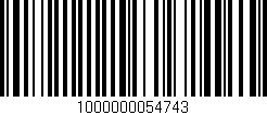 Código de barras (EAN, GTIN, SKU, ISBN): '1000000054743'