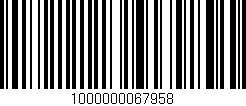 Código de barras (EAN, GTIN, SKU, ISBN): '1000000067958'