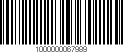 Código de barras (EAN, GTIN, SKU, ISBN): '1000000067989'