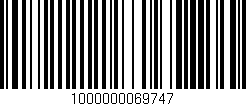Código de barras (EAN, GTIN, SKU, ISBN): '1000000069747'