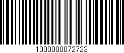 Código de barras (EAN, GTIN, SKU, ISBN): '1000000072723'