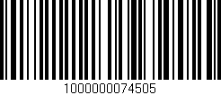 Código de barras (EAN, GTIN, SKU, ISBN): '1000000074505'