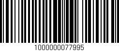Código de barras (EAN, GTIN, SKU, ISBN): '1000000077995'