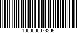 Código de barras (EAN, GTIN, SKU, ISBN): '1000000078305'