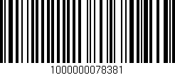 Código de barras (EAN, GTIN, SKU, ISBN): '1000000078381'