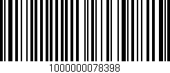 Código de barras (EAN, GTIN, SKU, ISBN): '1000000078398'