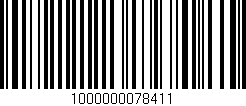 Código de barras (EAN, GTIN, SKU, ISBN): '1000000078411'