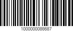 Código de barras (EAN, GTIN, SKU, ISBN): '1000000088687'