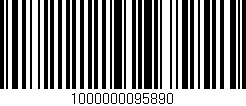 Código de barras (EAN, GTIN, SKU, ISBN): '1000000095890'