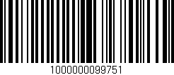 Código de barras (EAN, GTIN, SKU, ISBN): '1000000099751'