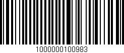 Código de barras (EAN, GTIN, SKU, ISBN): '1000000100983'