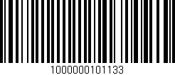 Código de barras (EAN, GTIN, SKU, ISBN): '1000000101133'