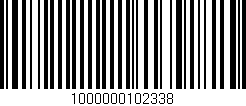 Código de barras (EAN, GTIN, SKU, ISBN): '1000000102338'