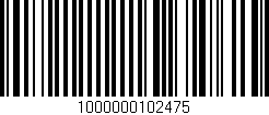Código de barras (EAN, GTIN, SKU, ISBN): '1000000102475'