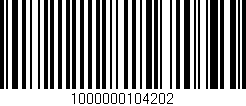 Código de barras (EAN, GTIN, SKU, ISBN): '1000000104202'