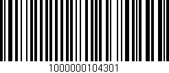 Código de barras (EAN, GTIN, SKU, ISBN): '1000000104301'