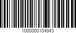 Código de barras (EAN, GTIN, SKU, ISBN): '1000000104943'