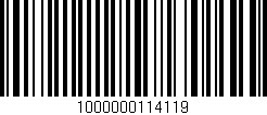 Código de barras (EAN, GTIN, SKU, ISBN): '1000000114119'
