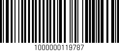 Código de barras (EAN, GTIN, SKU, ISBN): '1000000119787'