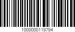 Código de barras (EAN, GTIN, SKU, ISBN): '1000000119794'