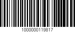 Código de barras (EAN, GTIN, SKU, ISBN): '1000000119817'