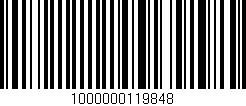 Código de barras (EAN, GTIN, SKU, ISBN): '1000000119848'