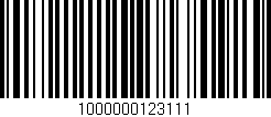 Código de barras (EAN, GTIN, SKU, ISBN): '1000000123111'